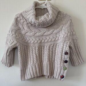 Matilda Jane Cozy Cable Knit Turtleneck Sweater - Cream